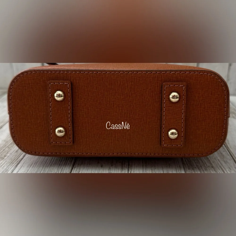 Saffiano Zip Crossbody Convertible Handbag - Picture 7 of 15
